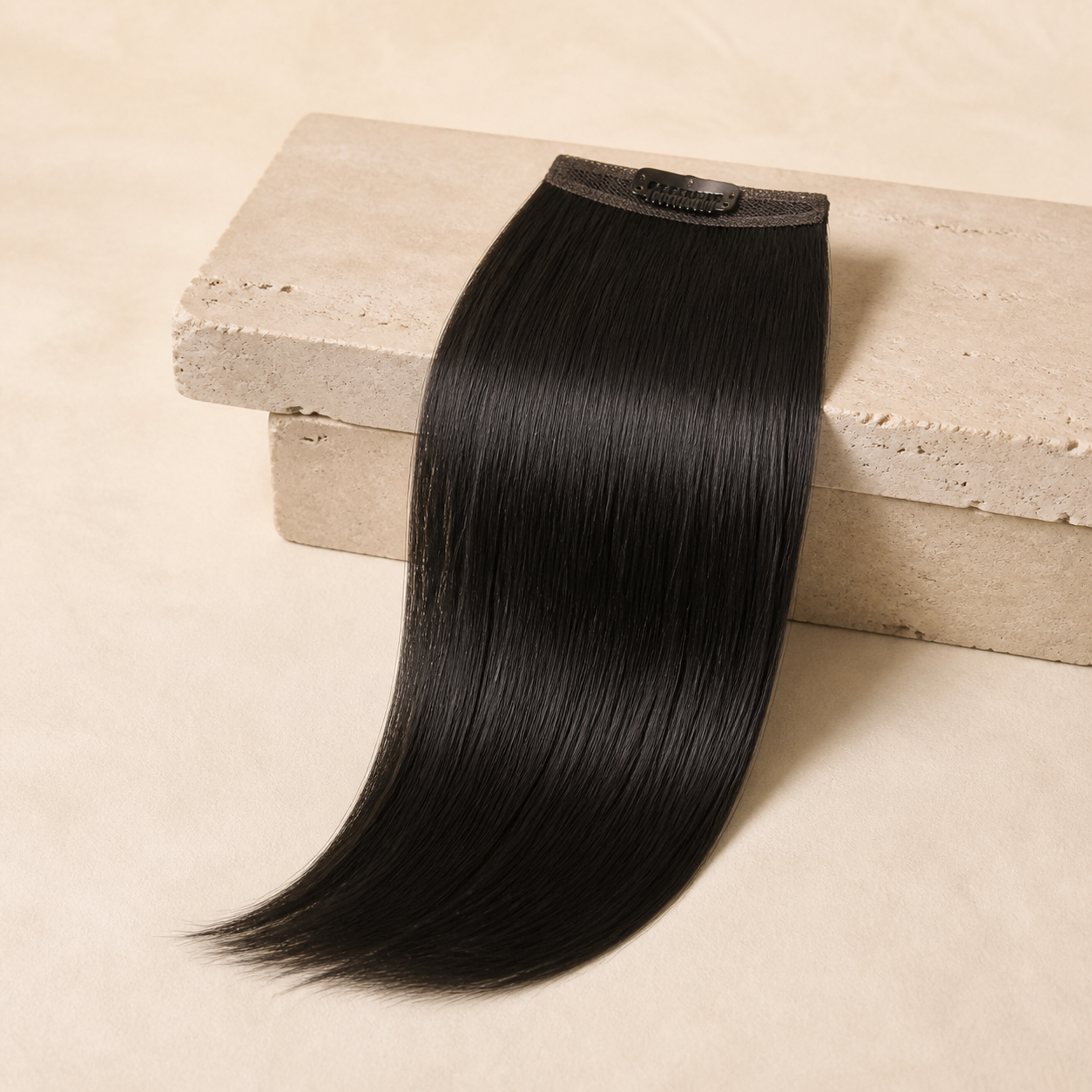Linea Mini — Single-clip straight invisible hair piece